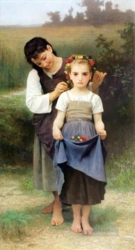 William Adolphe Bouguereau Painting - Parure des champs Realism William Adolphe Bouguereau